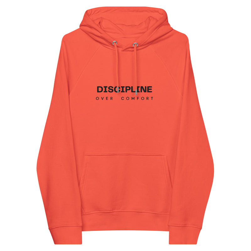 Unisex eco raglan Discipline over Comfort hoodie